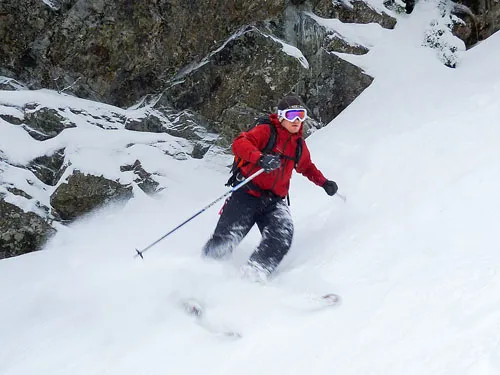 Tyson skiing