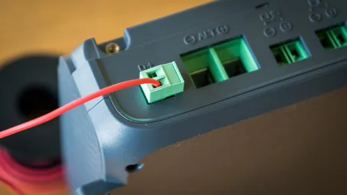 BLUETTI Charger 2 DIY D+ cable plugged in