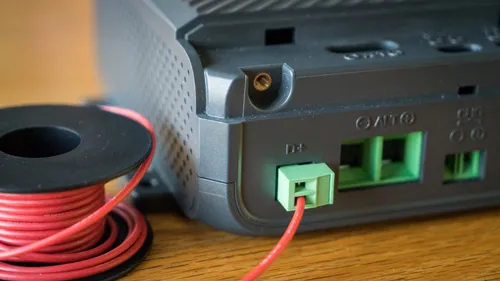 BLUETTI Charger 2 DIY D+ cable plugged in