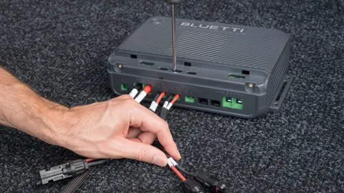 Connect cables to PV ports