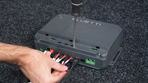 Connect cables to DC Panel ports