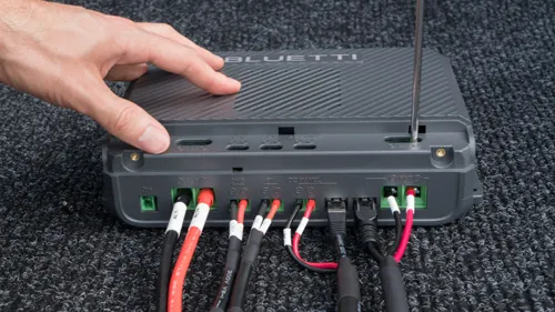 Connect cables to BAT ports